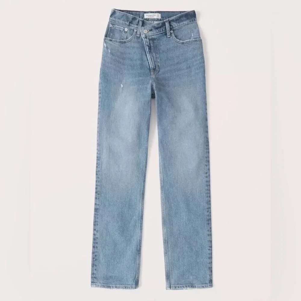 Abercrombie & Fitch The 90s Straight Ultra High Rise Criss Cross Size 29 regular - Picture 7 of 14
